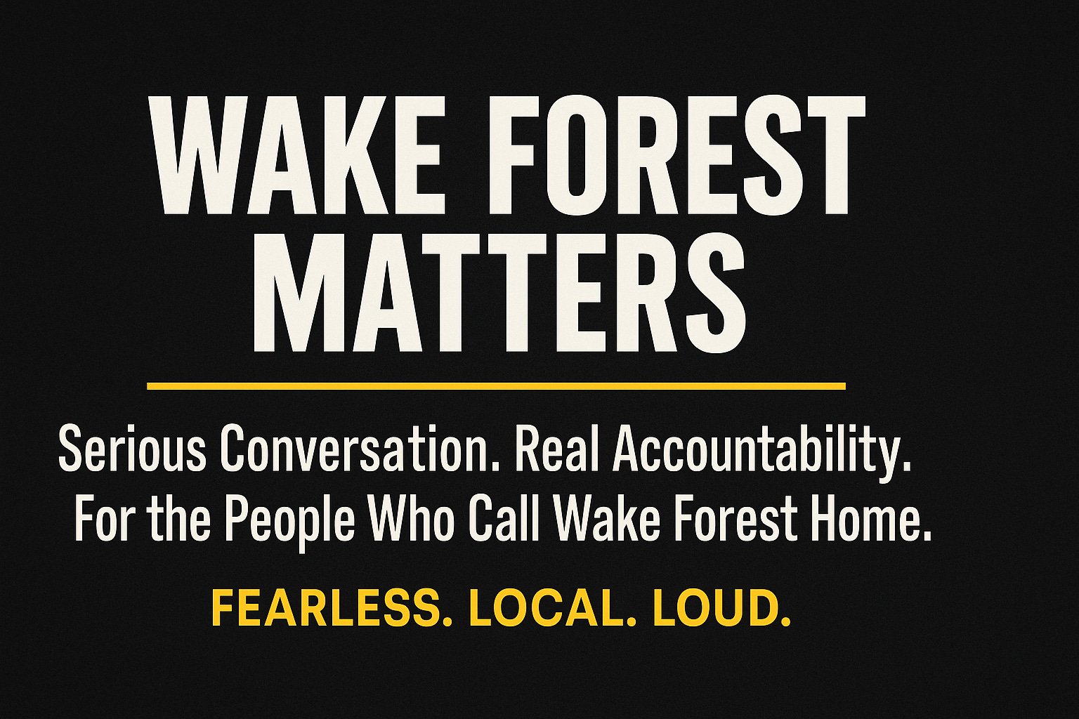 Featured image for 🗣️ Wake Forest Matters — Join the Conversation