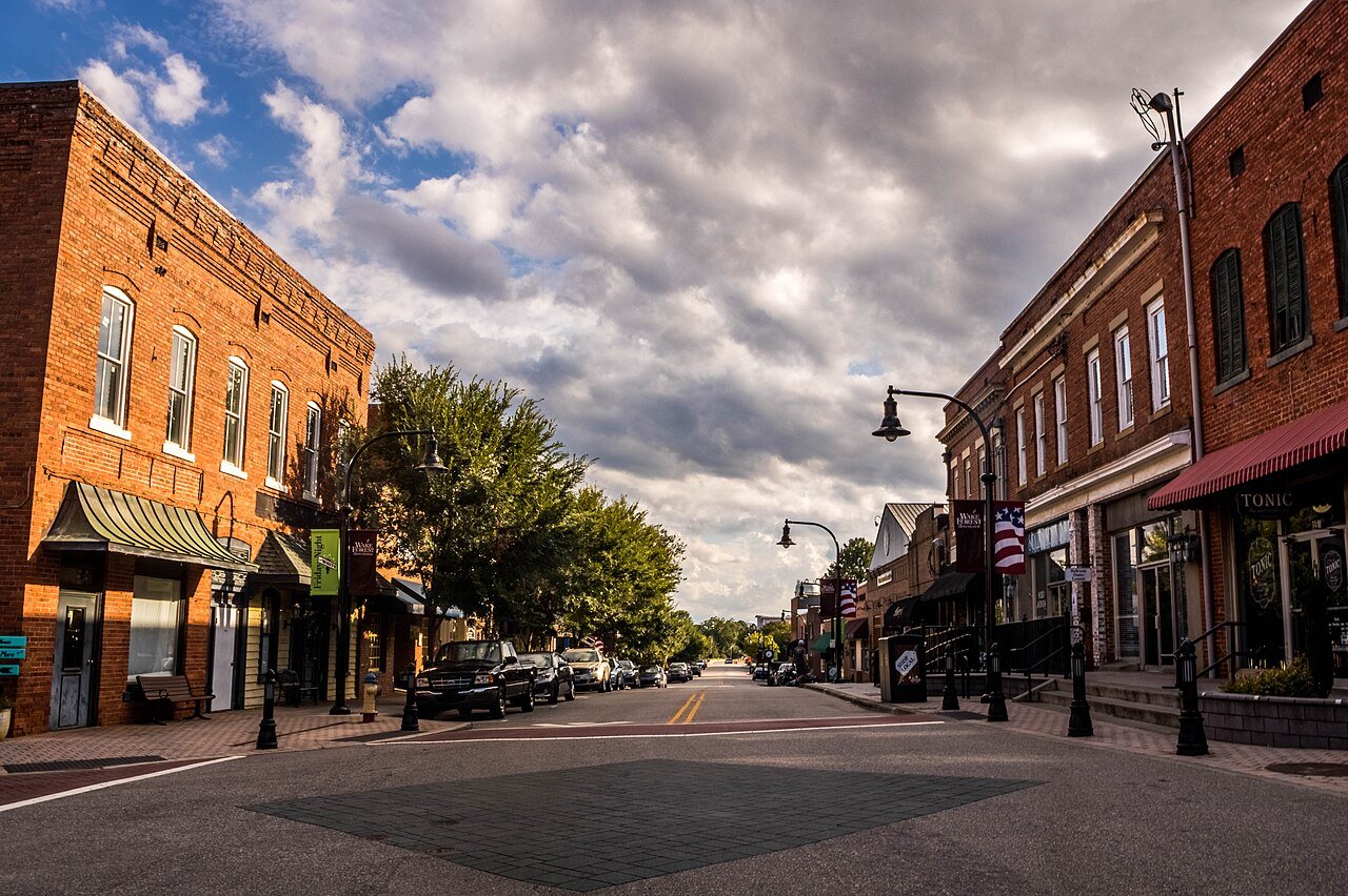 White Street in downtown Wake Forest, North Carolina