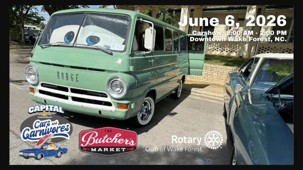 4th Annual Cars and Carnivores Street Festival - June 6, 2026, Downtown Wake Forest NC
