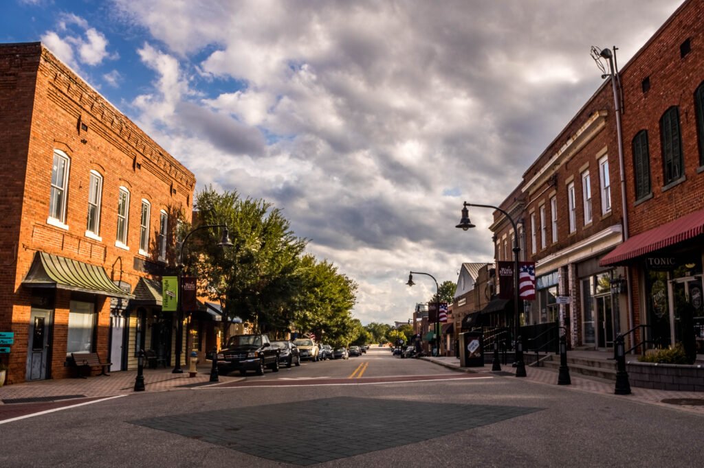 Downtown Wake Forest North Carolina White Street