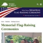 Wake Forest Memorial Flag-Raising Ceremony banner - Honoring American Veterans