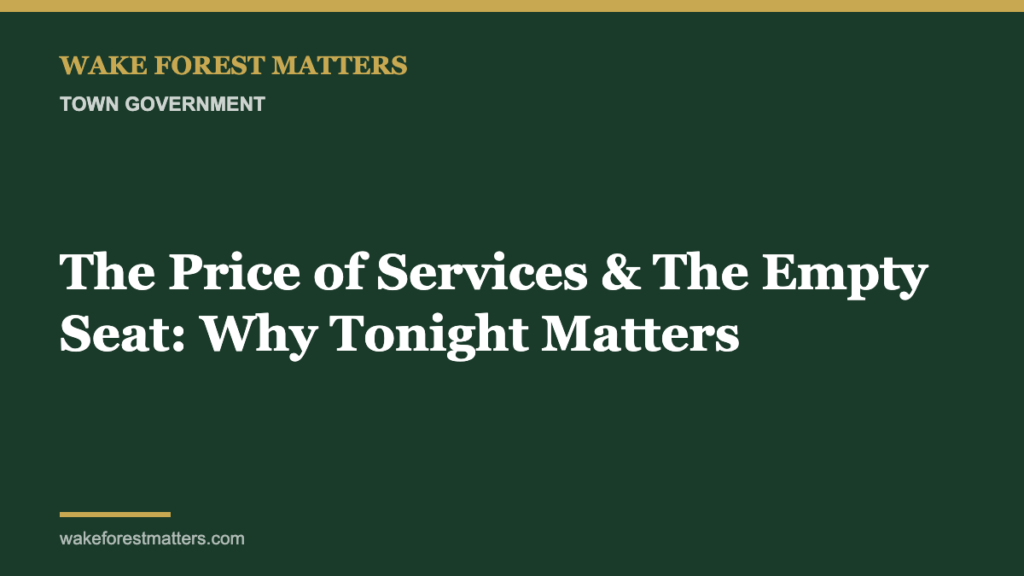 The Price of Services & The Empty Seat: Why Tonight Matters - Wake Forest Matters