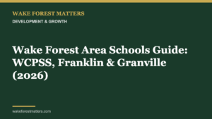 Wake Forest Area Schools Guide: WCPSS, Franklin & Granville (2026) - Wake Forest Matters